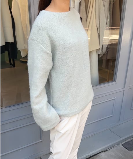 fluffy candy pullover　mint