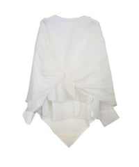scarf docking blouse white