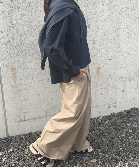 scarf docking blouse  navy