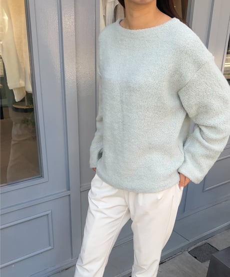 fluffy candy pullover　mint