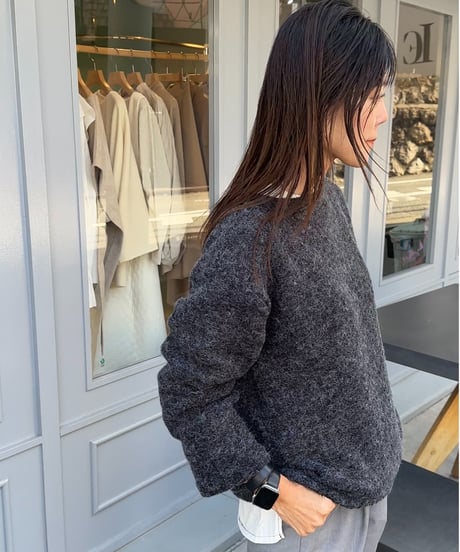 fluffy candy pullover charcoal