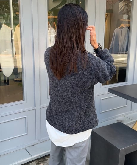 fluffy candy pullover charcoal