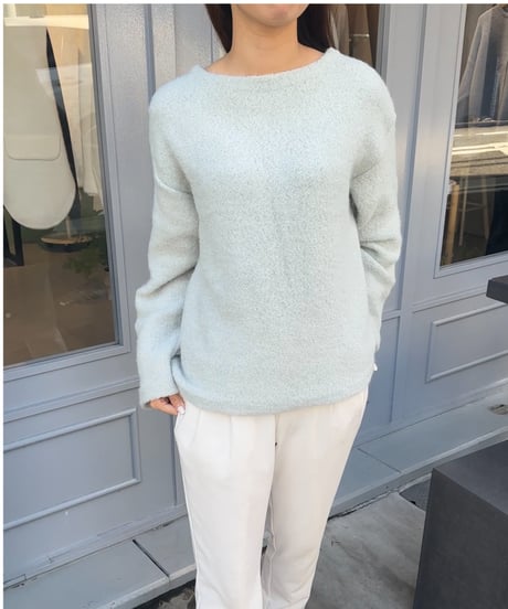 fluffy candy pullover　mint