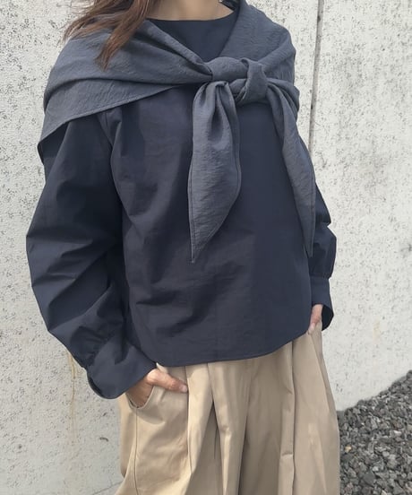 scarf docking blouse  navy