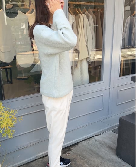 fluffy candy pullover　mint