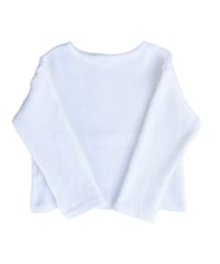 fluffy candy pullover　white