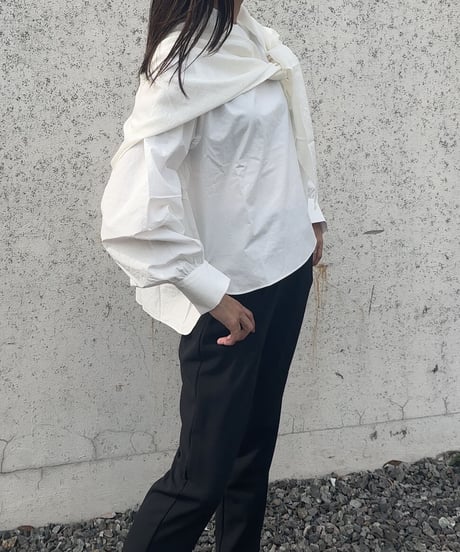 scarf docking blouse white