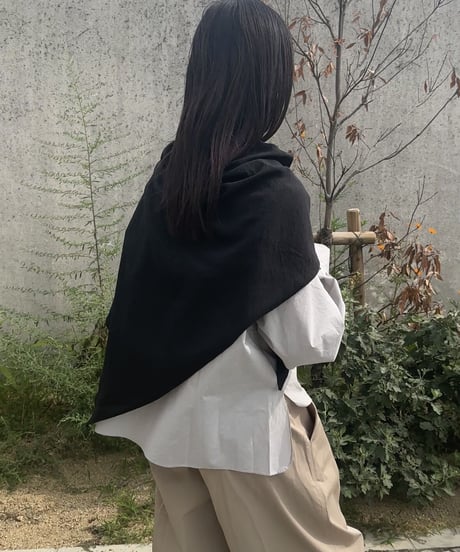 scarf docking blouse  l.gray