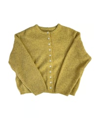 marshmallow color cardigan mustard