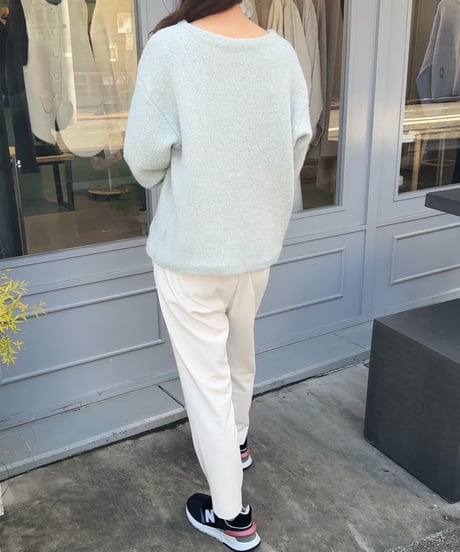 fluffy candy pullover　mint