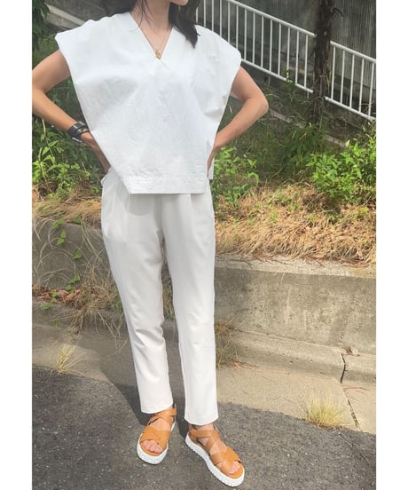 tapard pants white
