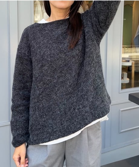 fluffy candy pullover charcoal
