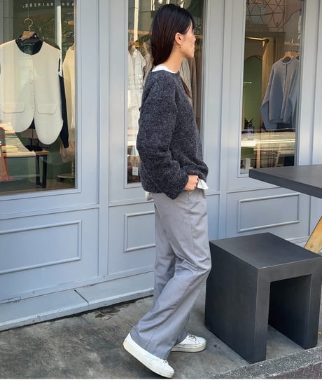 fluffy candy pullover charcoal