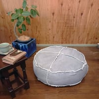 デニム生地 クッション(大型)・グレー色 ₌新品=