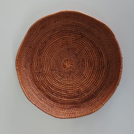 バリ島【アタ】波型丸トレー - 新品 -