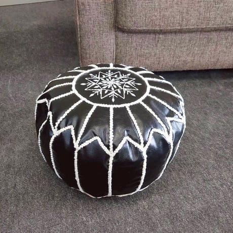 インド製　スツール・クッション 「Pouf(プフ)」=新品=