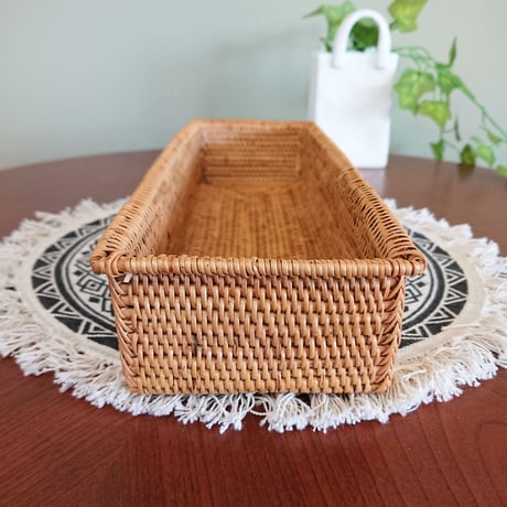 バリ島【アタ】小物トレー(長方形) -新品-