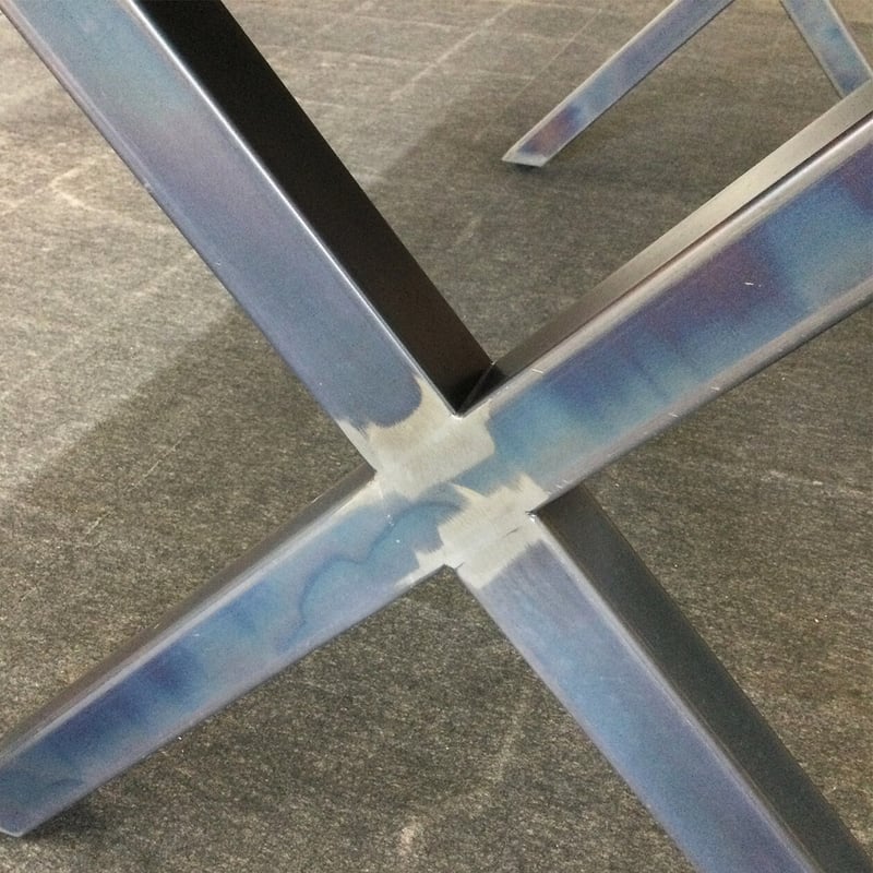 北海道産 タモ無垢材・アイアン脚ダイニングテーブル = 新品