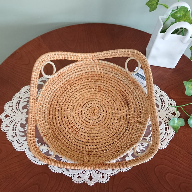 ラタン(籐) 透かし編みトレー - 新品 - | FUJIWAKAYAMA