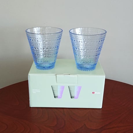 フィンランド製 ＜IITTALA(イッタラ) ＞ カステヘルミ  タンブラーペア  アクア  ₋新品₋