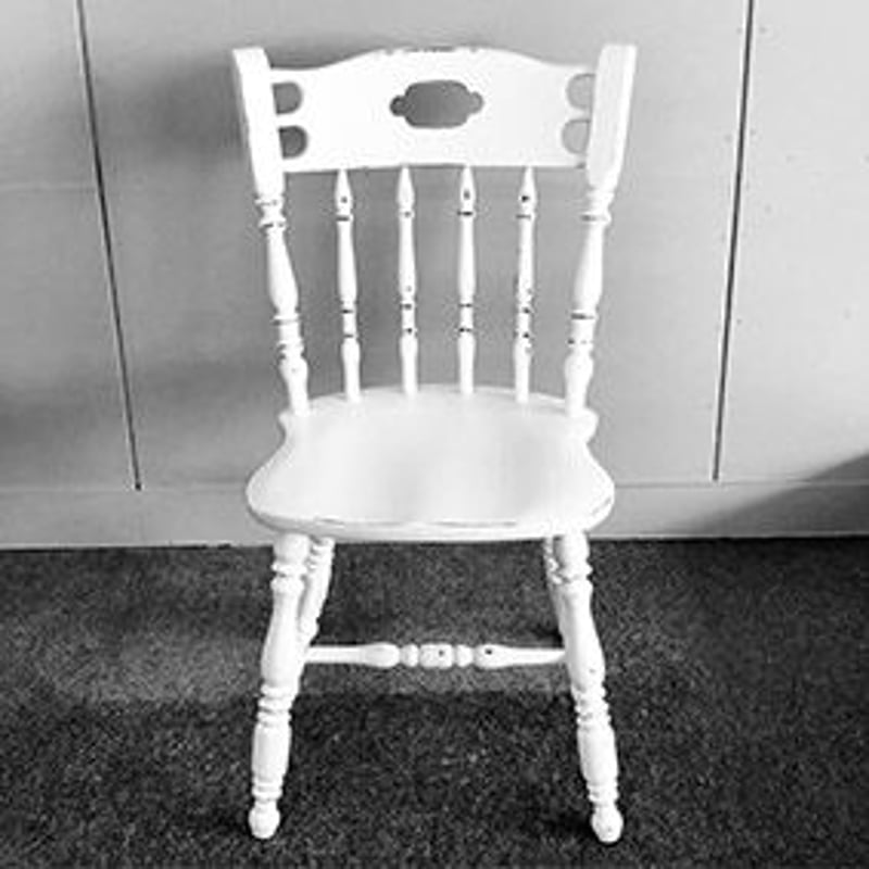 イタリア製 木製ヴィンテージチェア (再塗装アンティーク仕上げ