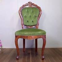 イギリス製　ロココ調・アンティークチェア=現品=