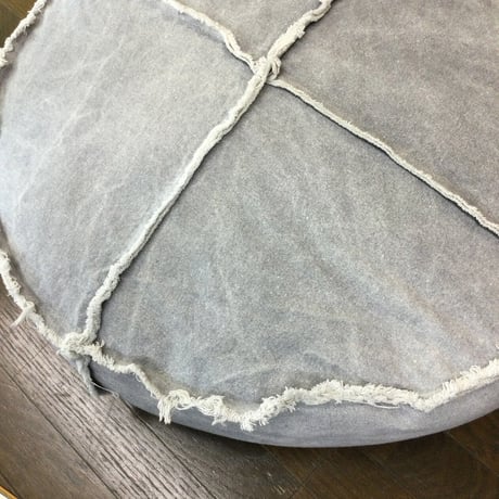 デニム生地 クッション(大型)・グレー色 ₌新品=