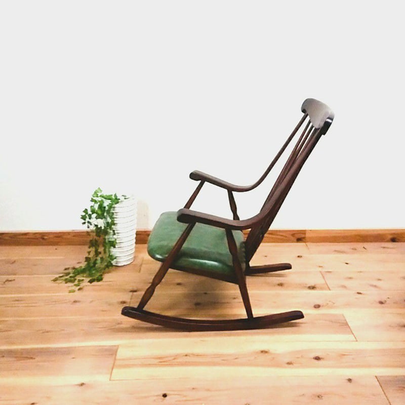鳥取家具 ロッキングチェア アンティーク ヴィンテージ座椅子 - 座椅子 鳥取家具 ロッキングチェア アンティーク ヴィンテージ座椅子 - 座椅子