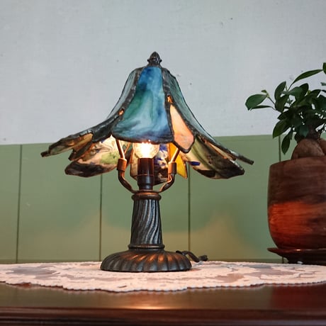 ヴィンテージ　スタンドライト　ガラス　チューリップ スウェーデン ヴィンテージ チューリップガラス