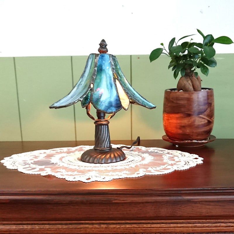 PARAGON＞・ヴィンテージ ステンドグラス卓上ランプ | FUJIWAKAYAMA