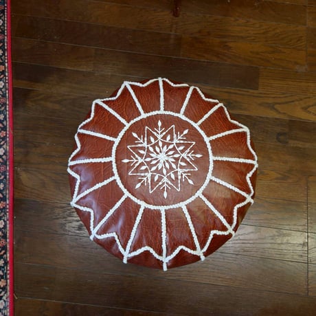 インド製　スツール・クッション 「Pouf(プフ)」=新品=