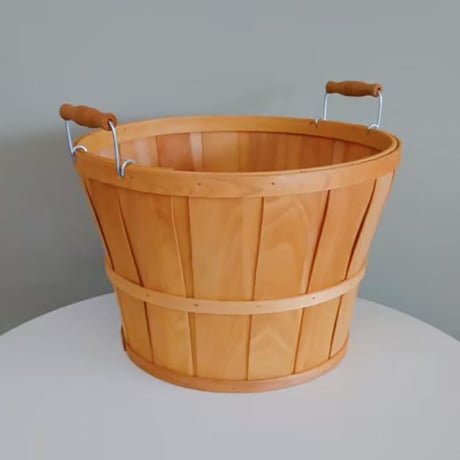 ウッドチップ  バケツ型かご - 新品 -