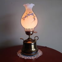 アメリカ製　アンティークランプ(ミルクガラス)