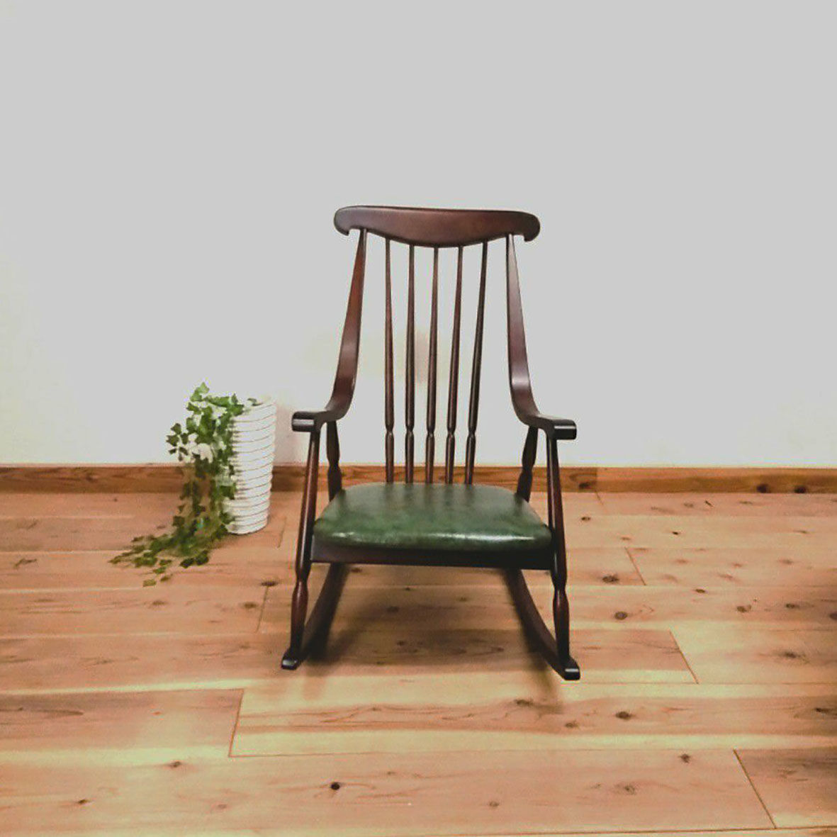 狼 木彫り ロッキングチェア アンティーク インテリア イス 椅子