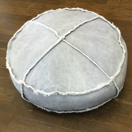 デニム生地 クッション(大型)・グレー色 ₌新品=