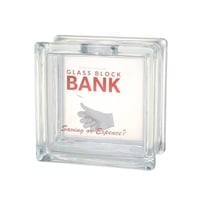 Glass block bank