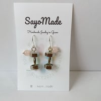 スポーツアクセサリー　ダンベル　ピアス（フック）　シルバー
