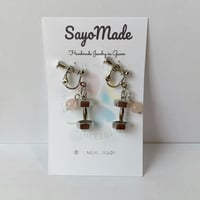 スポーツアクセサリー　ダンベル　イヤリング　シルバー