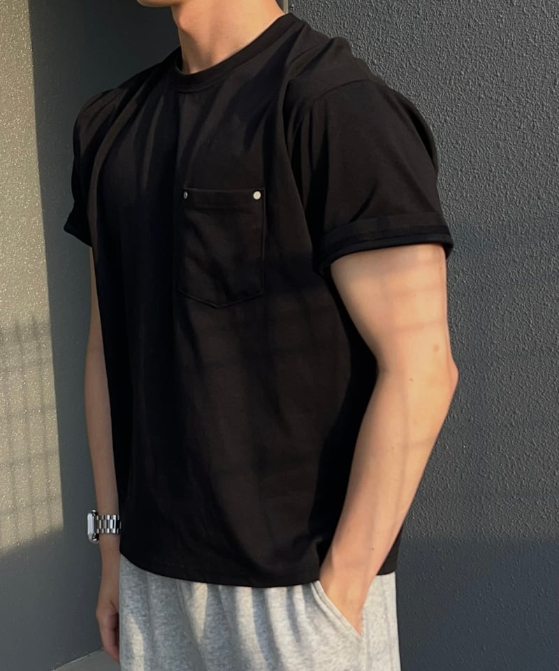 premium select）rivet cropped T | 韓国現地メンズカジュアル