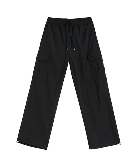 minimal nylon cargo pants