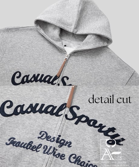 Design lether zip hoodie