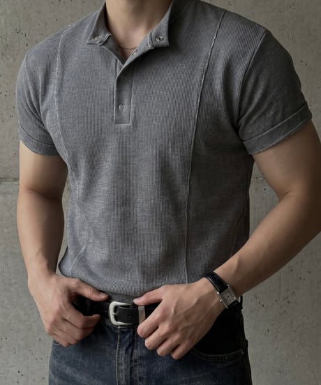 Henley neck stretch T