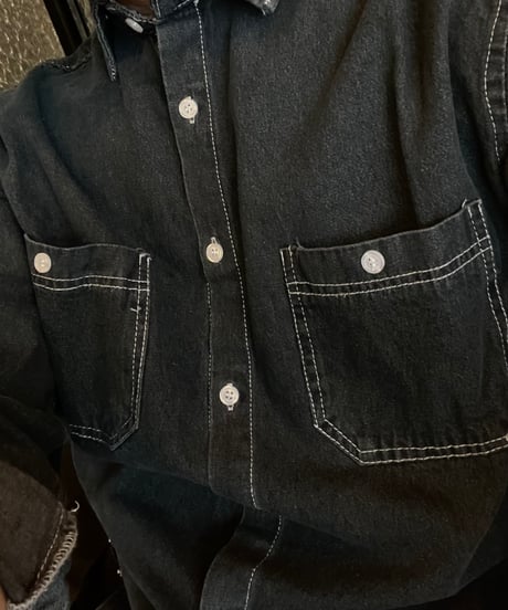 Stitch denim shirt