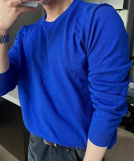 (3color)Cashmere like round knit