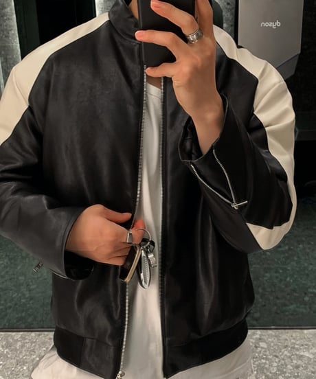 (送料無料)Switching Biker jacket