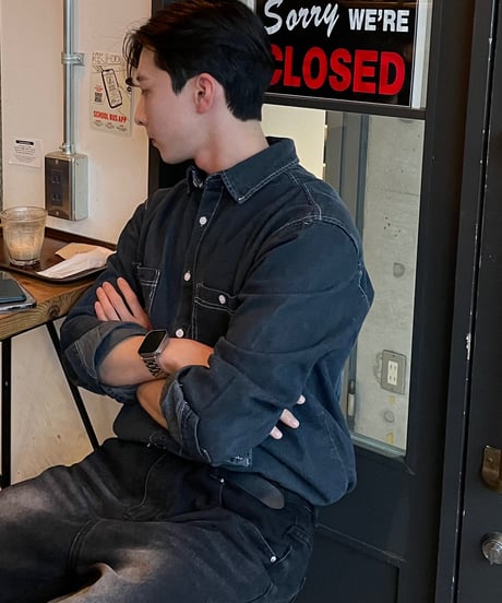 Stitch denim shirt