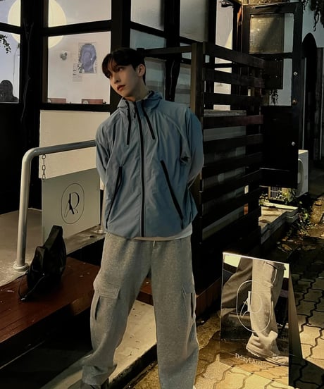 triple zipper nylon hoodie