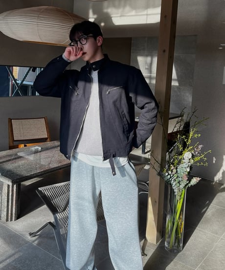 (premium select)round slit biker jacket