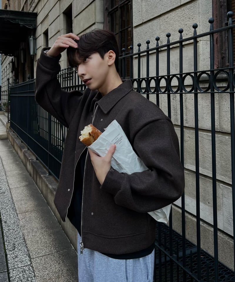 premium select)rivet wool cropped jacket | 韓国現