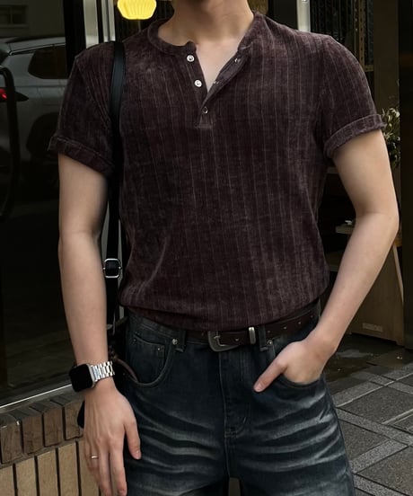 velor muscle knit